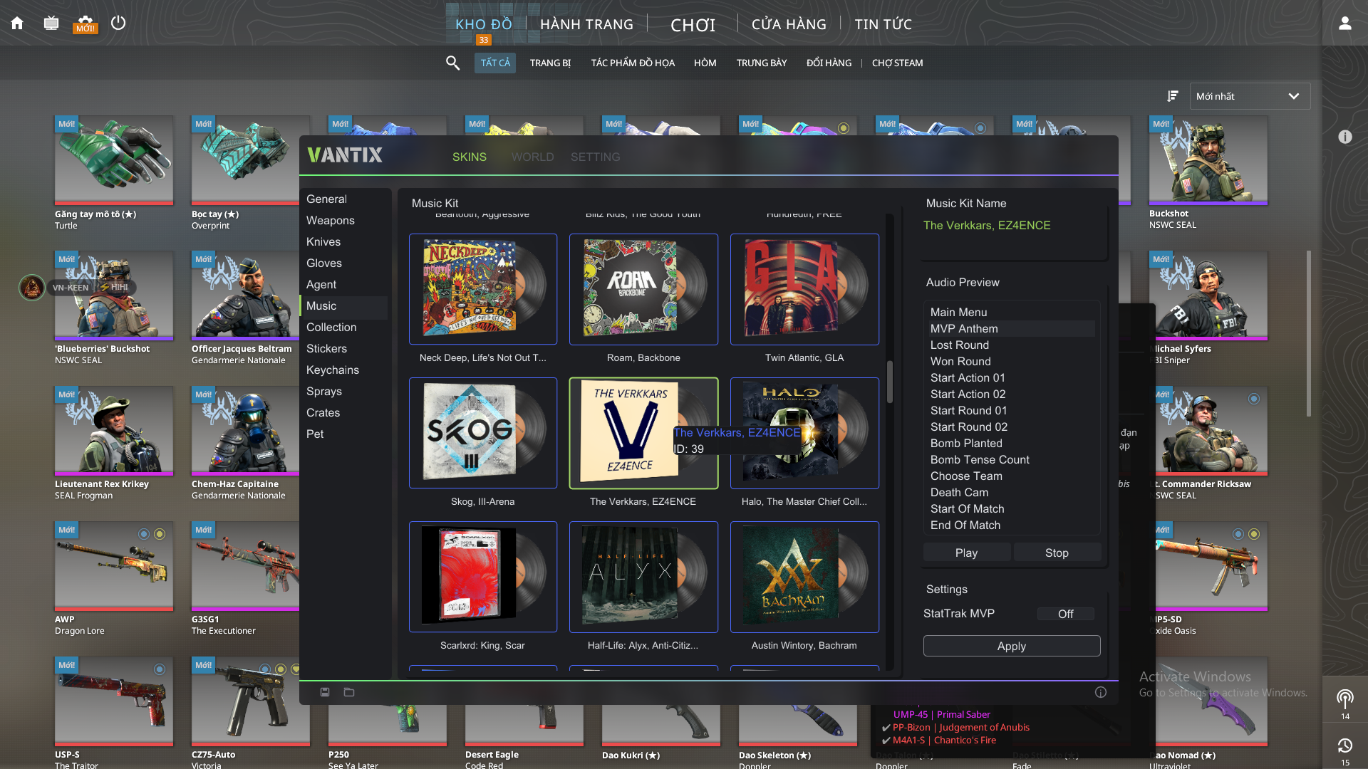 Giao diện VN-KEEN.SKIN: Music